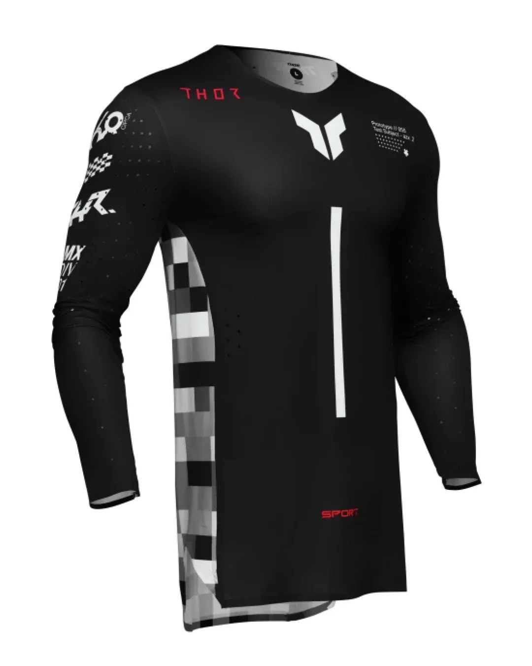 Мотокрос джърси THOR SPORTMODE RIOT BLACK/RED