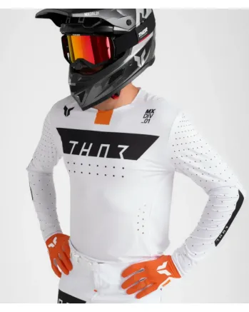 Мотокрос джърси THOR SPORTMODE ROUGE WHITE/ORANGE