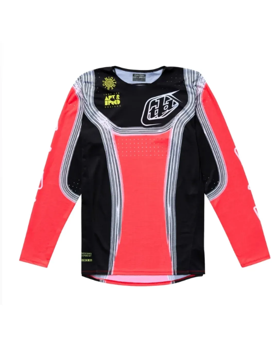 Mотокрос джърси TROY LEE DESIGNS SE PRO Stripes Jersey - Infra Red/Black