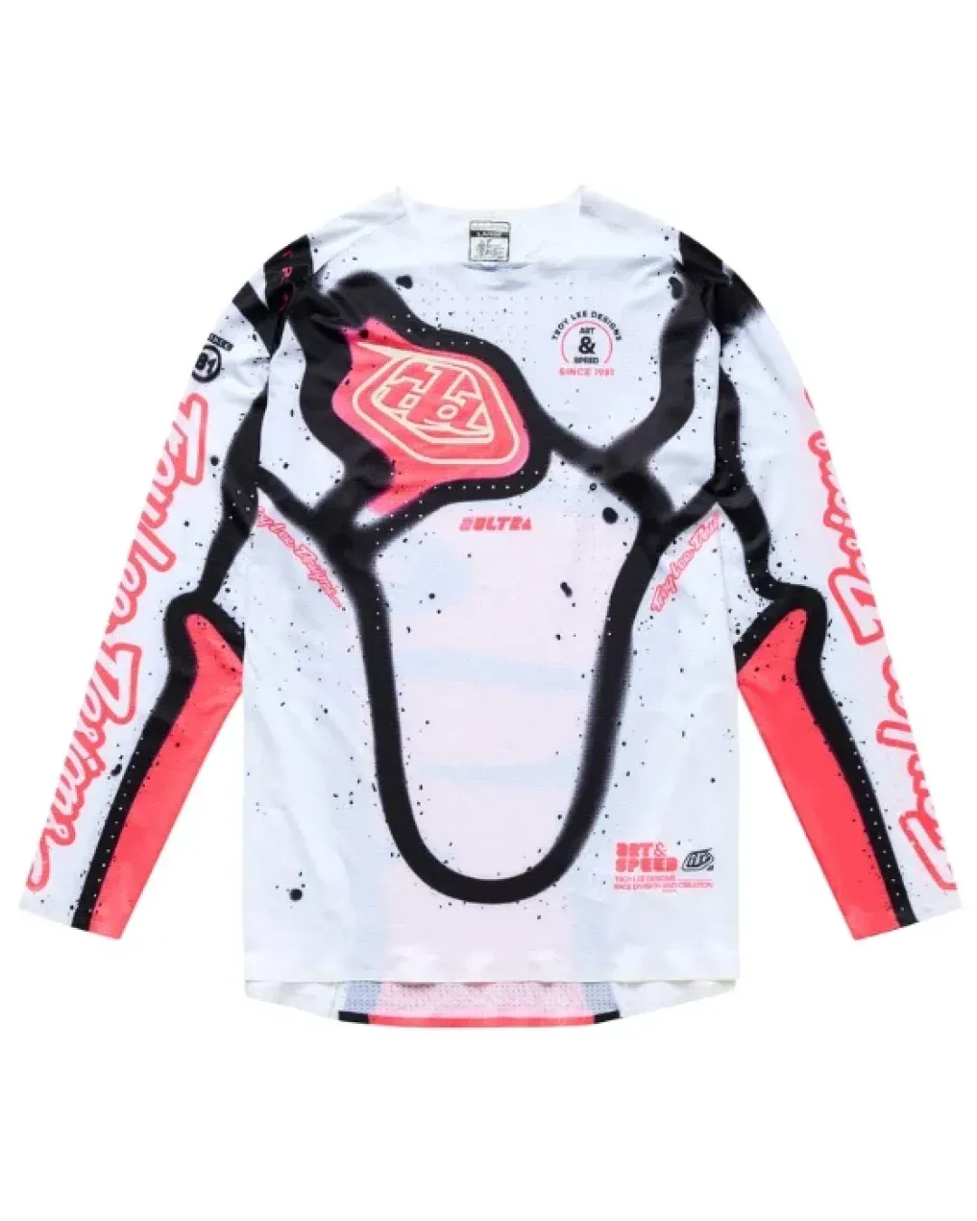 Mотокрос джърси TROY LEE DESIGNS SSE Ultra Membrane Jersey - White/Infra Red