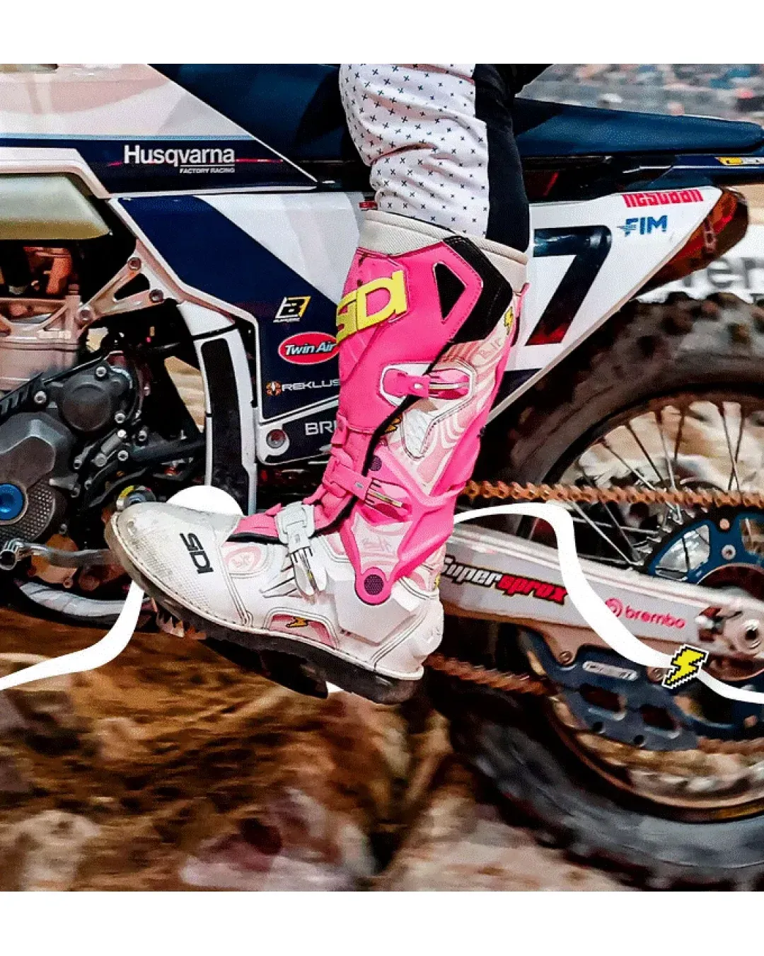 Мотокрос/ендуро ботуши SIDI CROSSAIR HD PINK BOLT