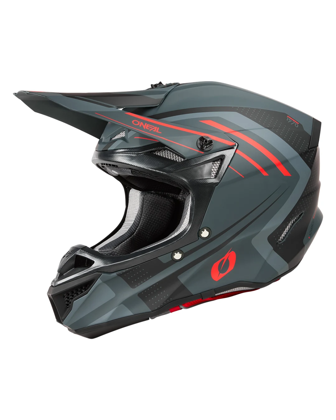 Мотокрос каска 5SERIES POLYACRYLITE SPIKE GRAY/RED V.25