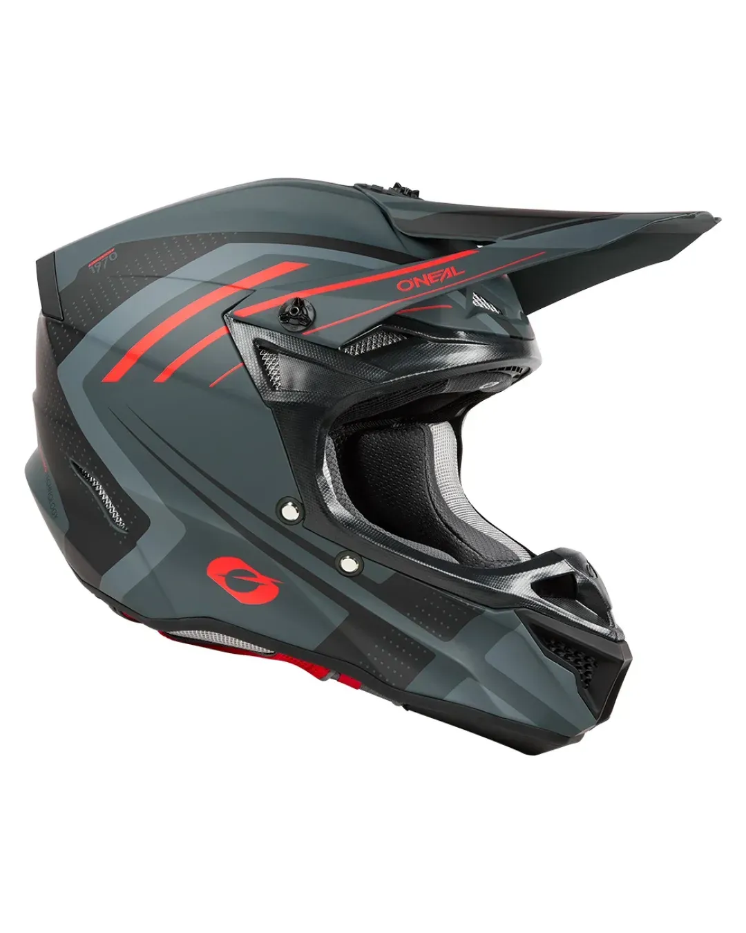 Мотокрос каска 5SERIES POLYACRYLITE SPIKE GRAY/RED V.25