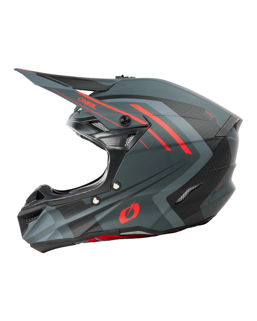 Мотокрос каска 5SERIES POLYACRYLITE SPIKE GRAY/RED V.25