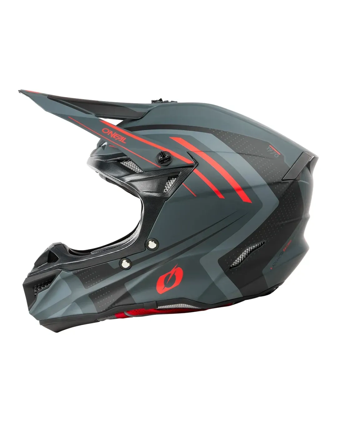 Мотокрос каска 5SERIES POLYACRYLITE SPIKE GRAY/RED V.25