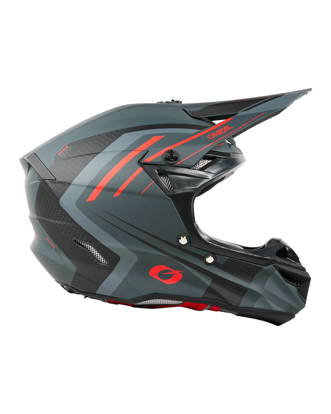 Мотокрос каска 5SERIES POLYACRYLITE SPIKE GRAY/RED V.25