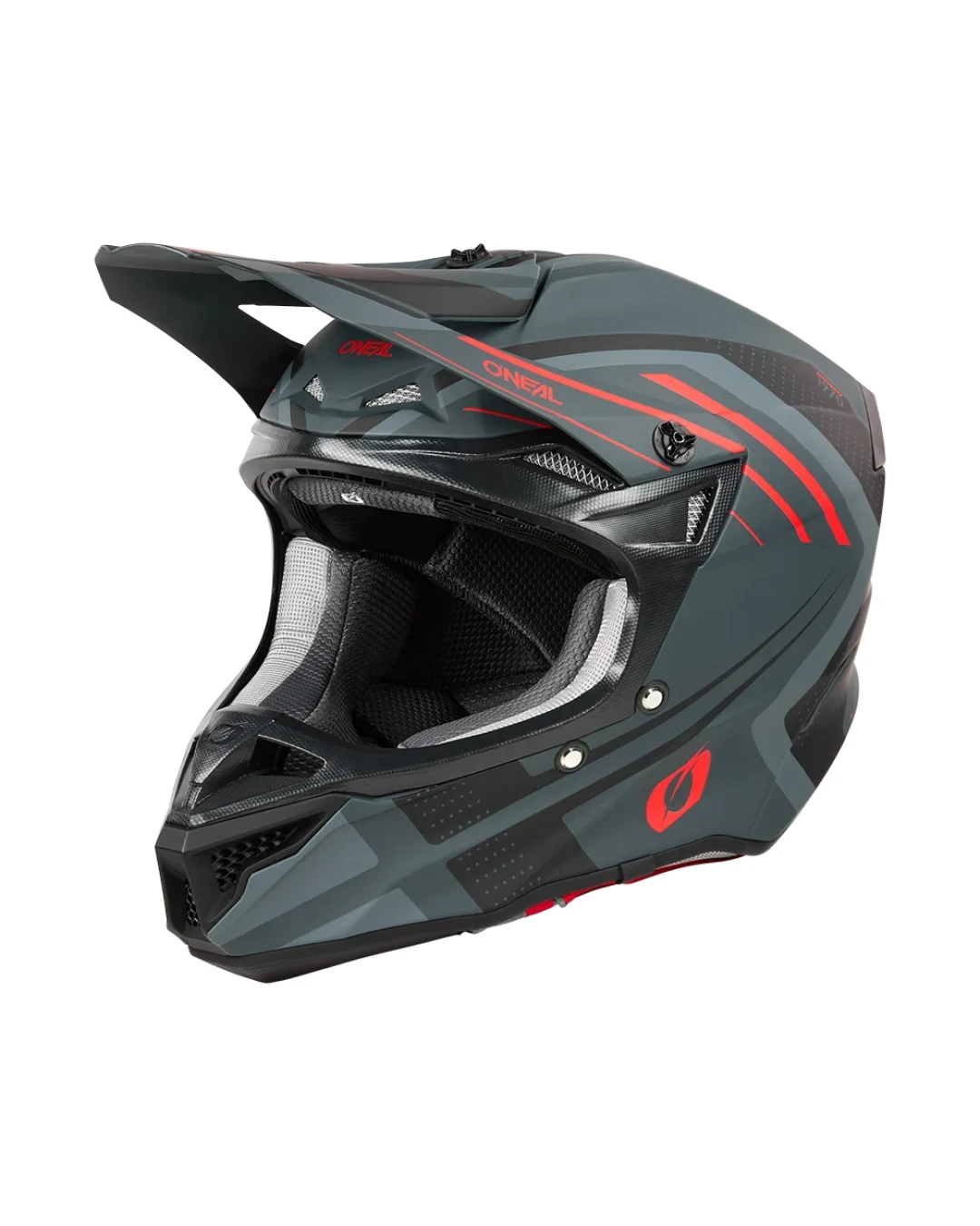 Мотокрос каска 5SERIES POLYACRYLITE SPIKE GRAY/RED V.25