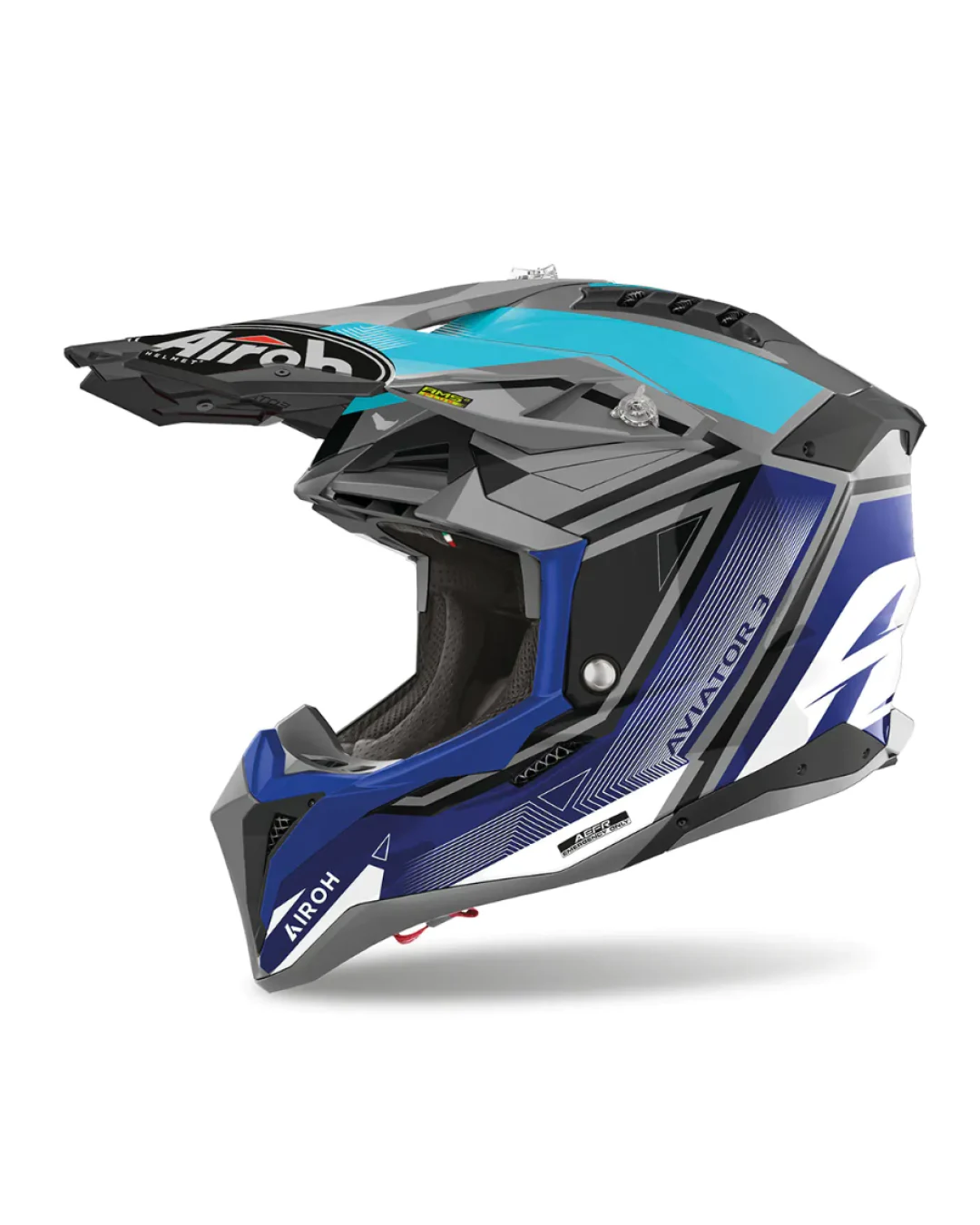 Мотокрос каска AIROH AVIATOR 3 League Blue Gloss