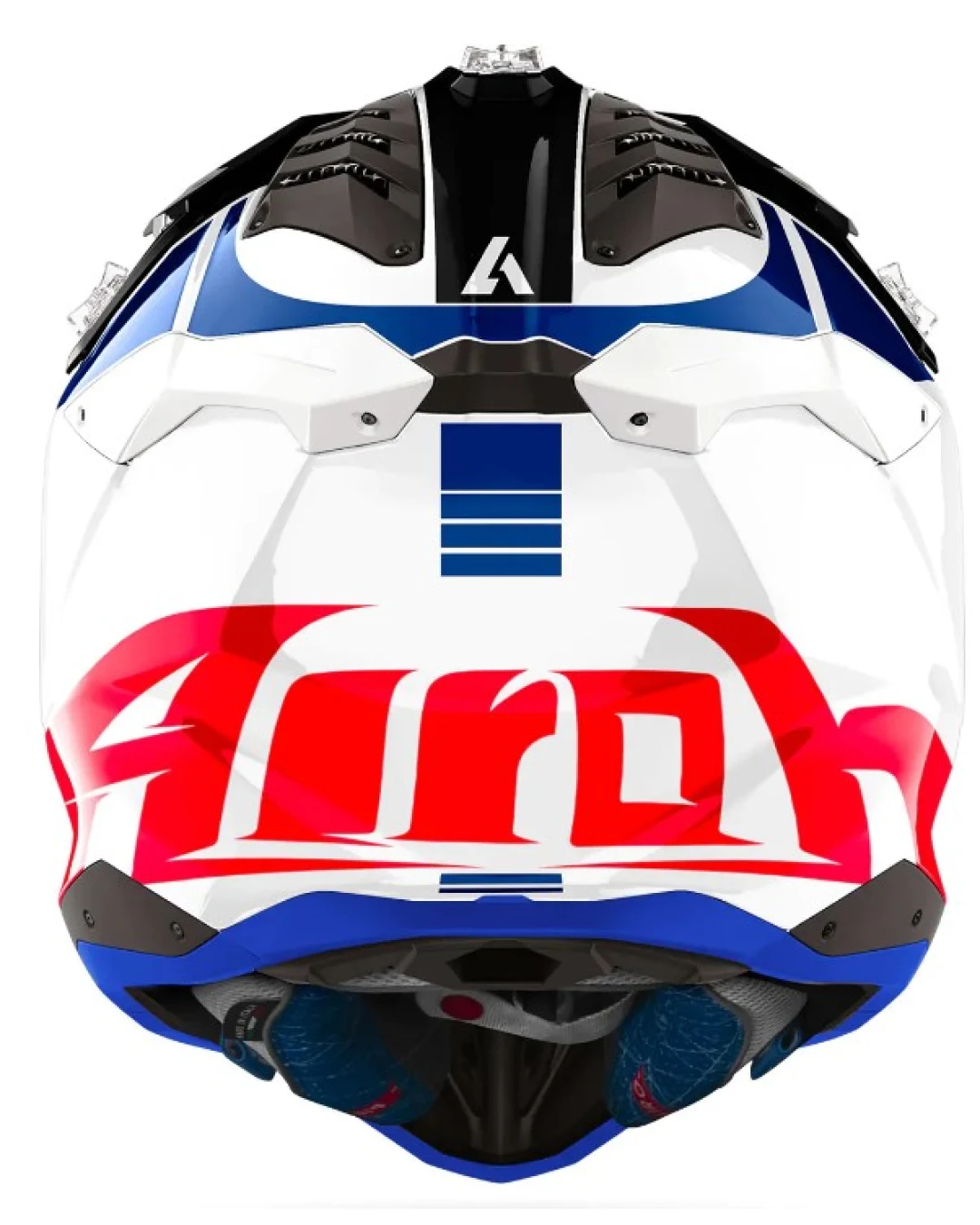 Мотокрос каска AIROH AVIATOR 3 Push Blue Red Gloss