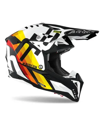 Мотокрос каска AIROH AVIATOR 3 RAINBOW/WHITE GLOSS