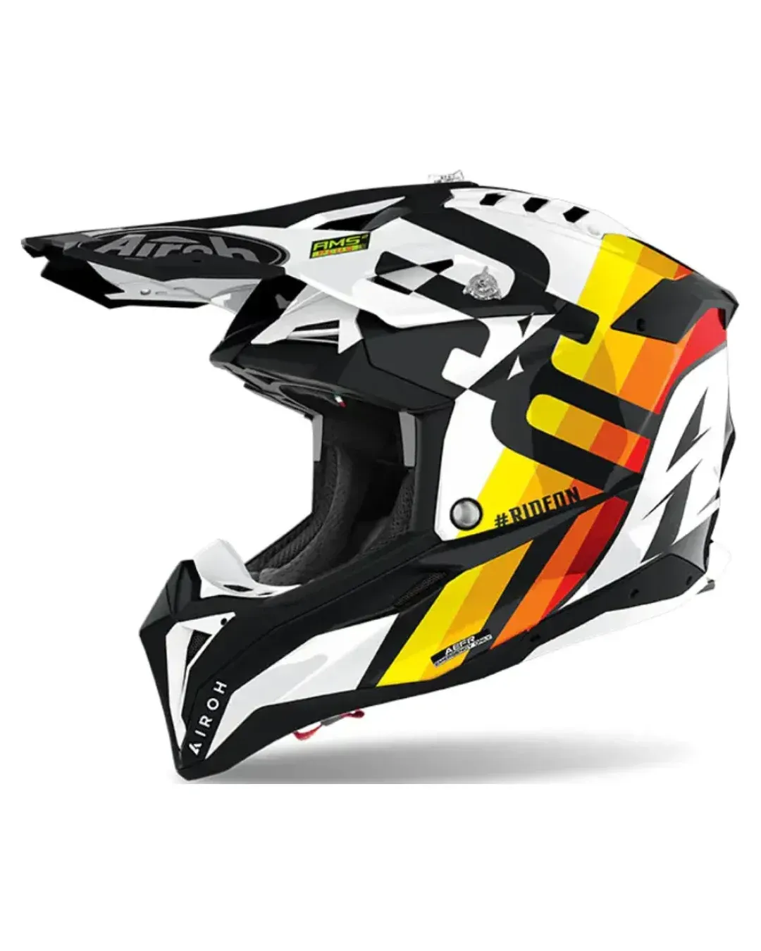 Мотокрос каска AIROH AVIATOR 3 RAINBOW/WHITE GLOSS