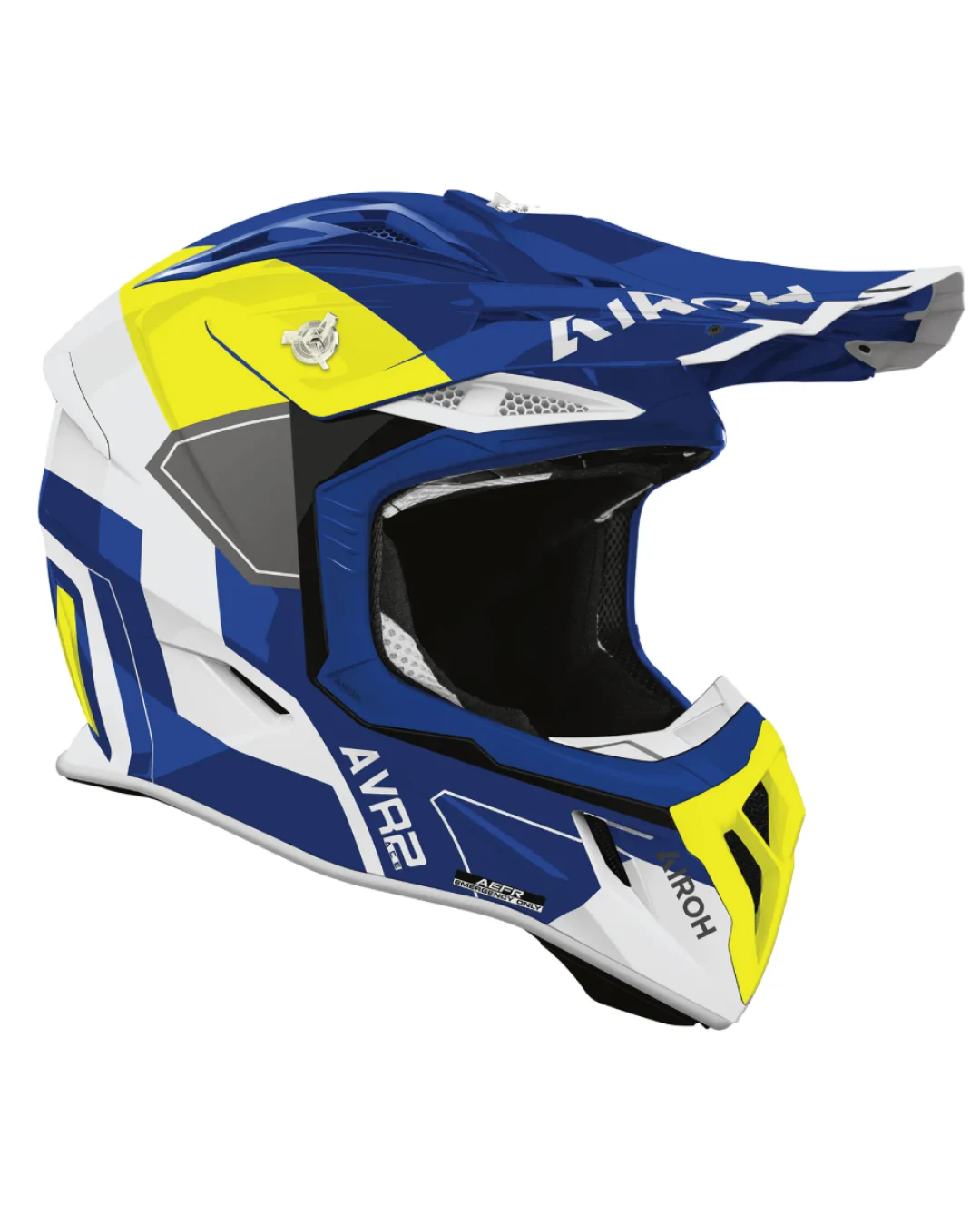 Мотокрос каска AIROH AVIATOR ACE 2 SHIELD BLUE/YELLOW
