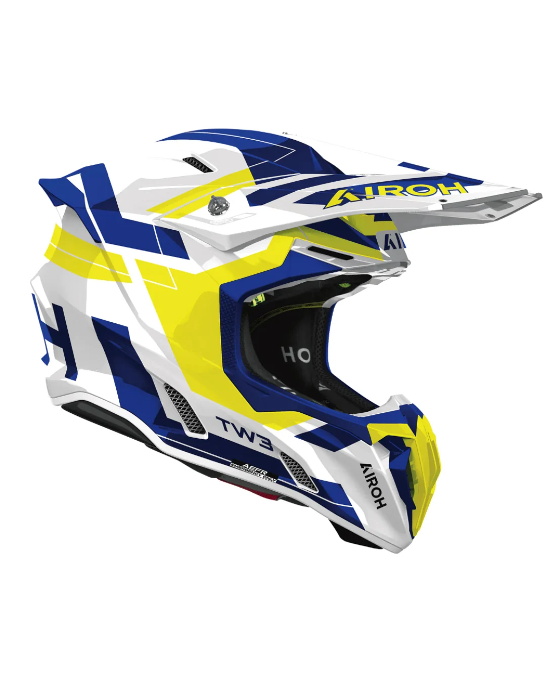 Мотокрос каска AIROH TWIST 3 DYNASTY BLUE/YELLOW GLOSS
