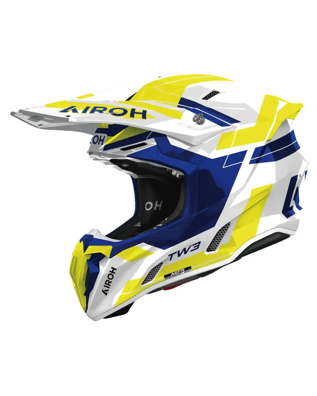 Мотокрос каска AIROH TWIST 3 DYNASTY BLUE/YELLOW GLOSS