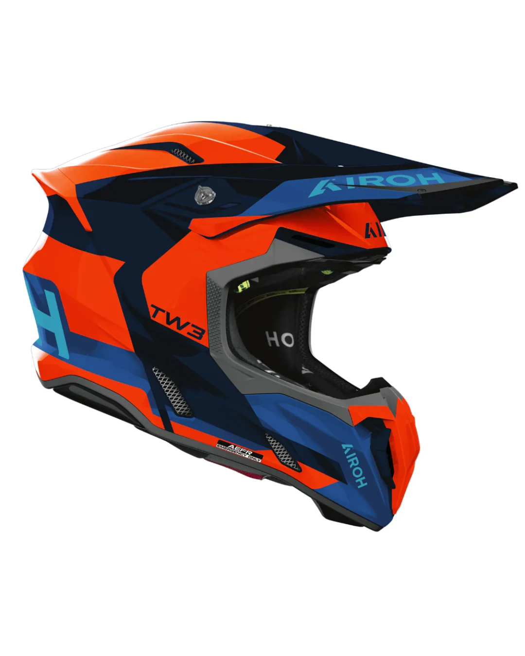 Мотокрос каска AIROH TWIST 3 FANCY ORANGE/BLUE GLOSS