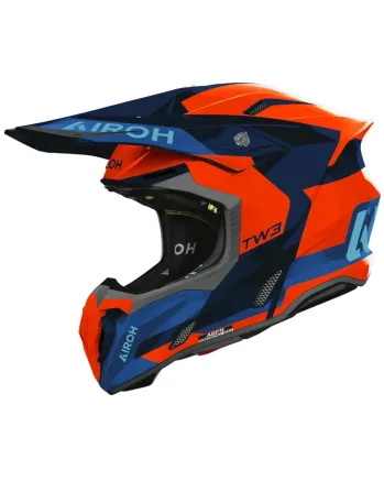 Мотокрос каска AIROH TWIST 3 FANCY ORANGE/BLUE GLOSS