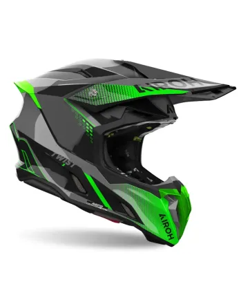 Мотокрос каска AIROH TWIST 3 SHARD GREEN GLOSS