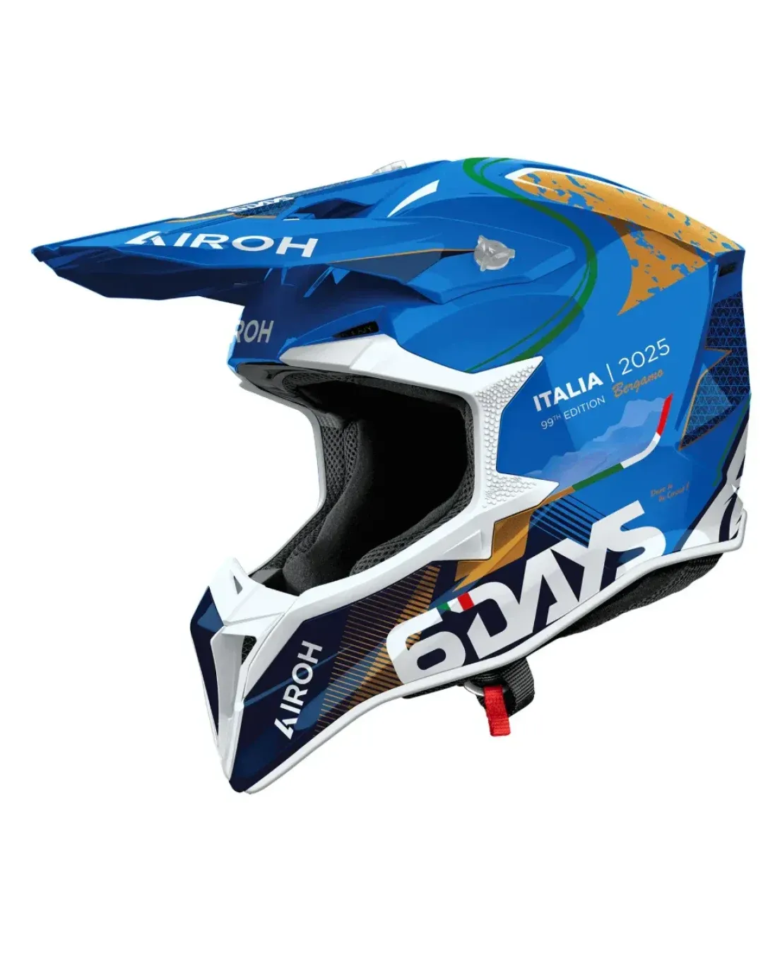 Мотокрос каска AIROH WRAAAP 6 DAYS ITALY 2025