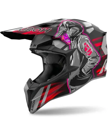 Мотокрос каска AIROH WRAAAP CYBER RED MATT