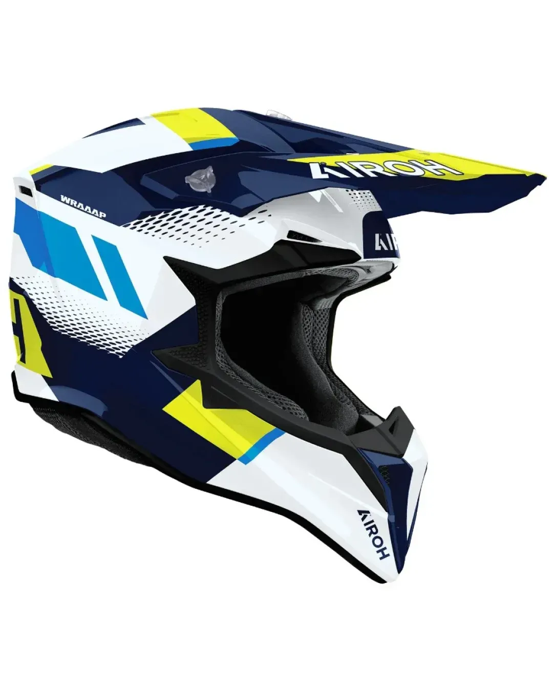 Мотокрос каска AIROH WRAAAP VISION Yellow/Blue Gloss