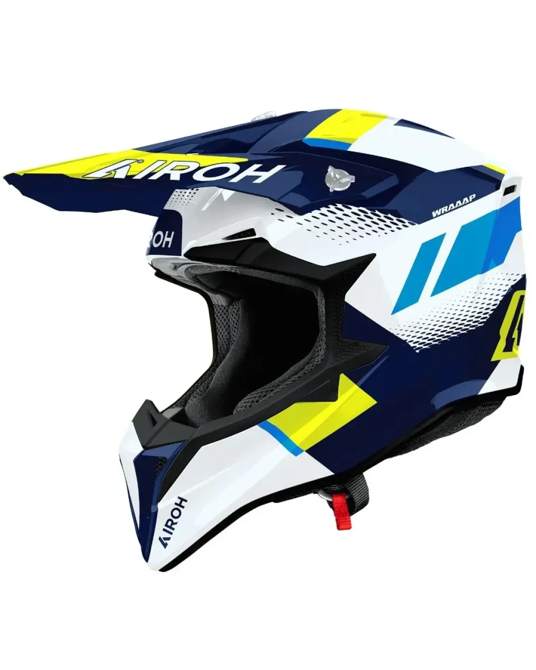 Мотокрос каска AIROH WRAAAP VISION Yellow/Blue Gloss