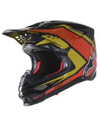 Мотокрос каска ALPINESTARS SM10 Carb BLACK/YELLOW/ORANGE
