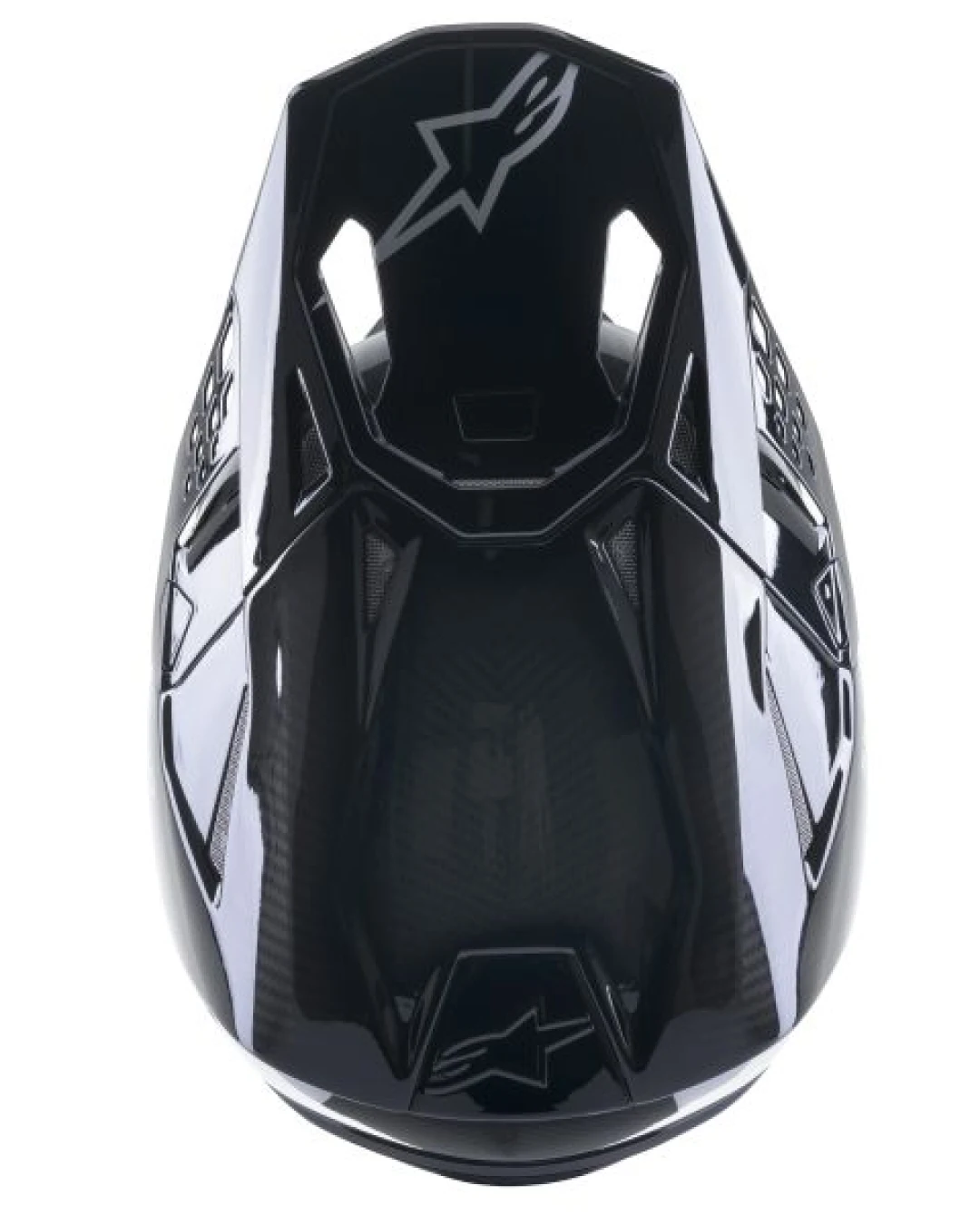 Мотокрос каска ALPINESTARS SM10 SOLID GLOSS BLACK CARBON