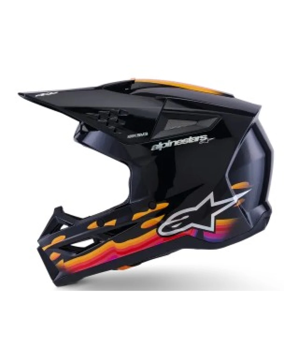 Мотокрос каска ALPINESTARS SM3 FORCE BLACK-GLOSS