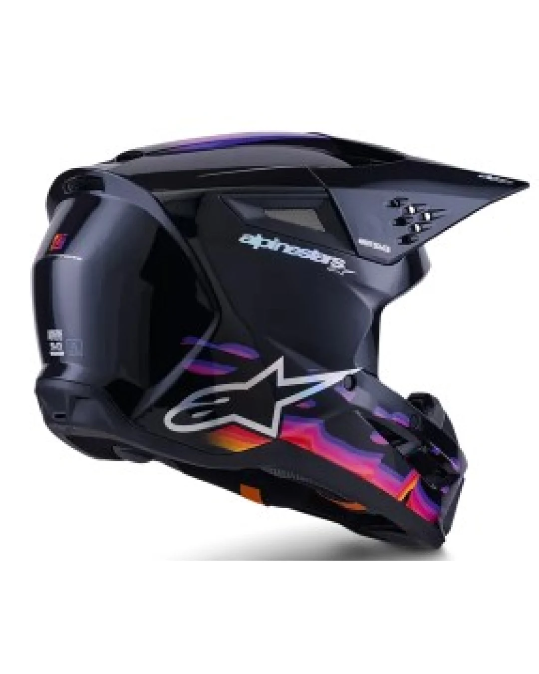 Мотокрос каска ALPINESTARS SM3 FORCE BLACK-GLOSS