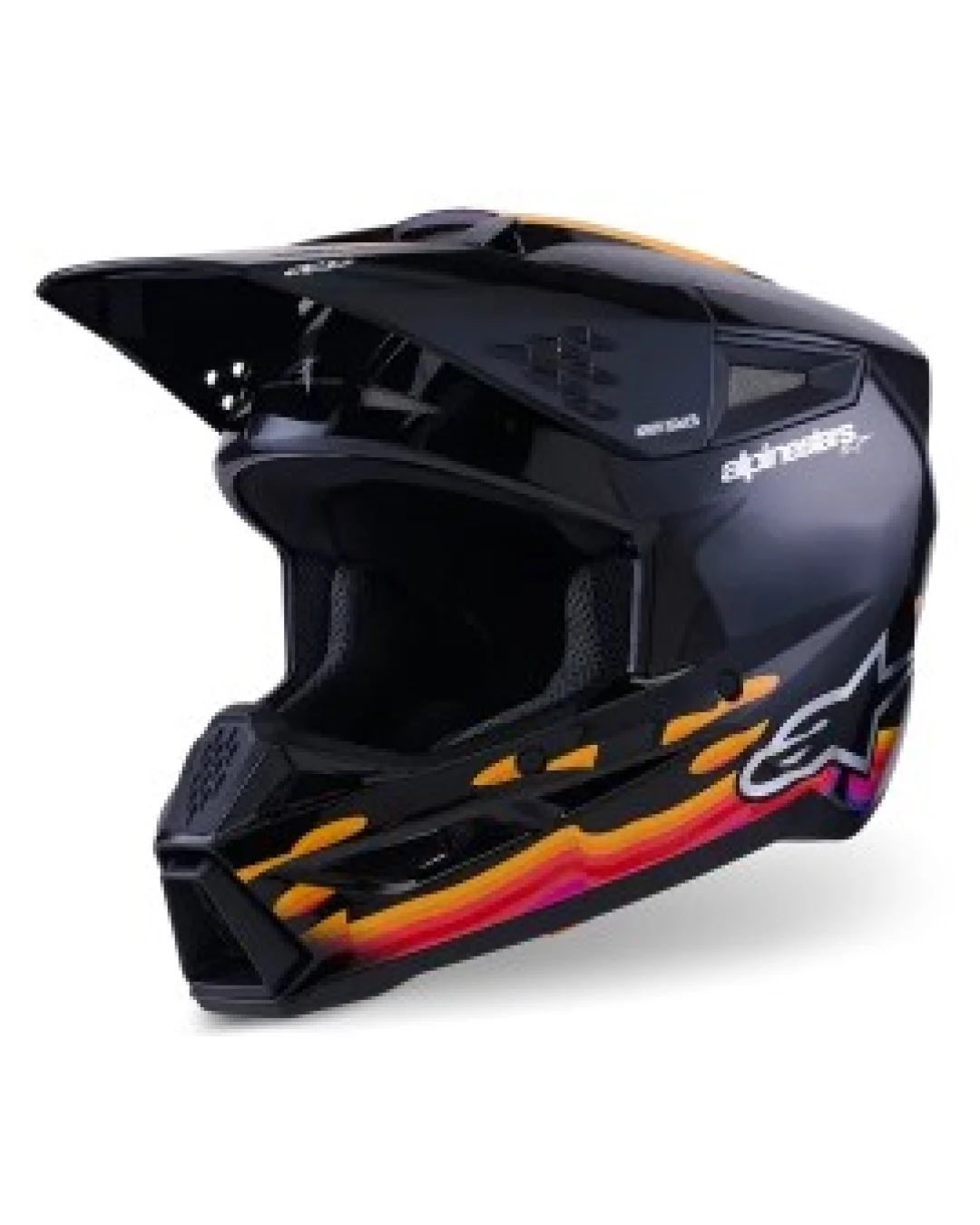Мотокрос каска ALPINESTARS SM3 FORCE BLACK-GLOSS