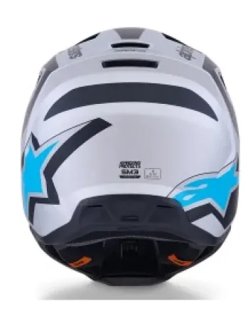 Мотокрос каска ALPINESTARS SM3 HEAT SILV/BL/BLK