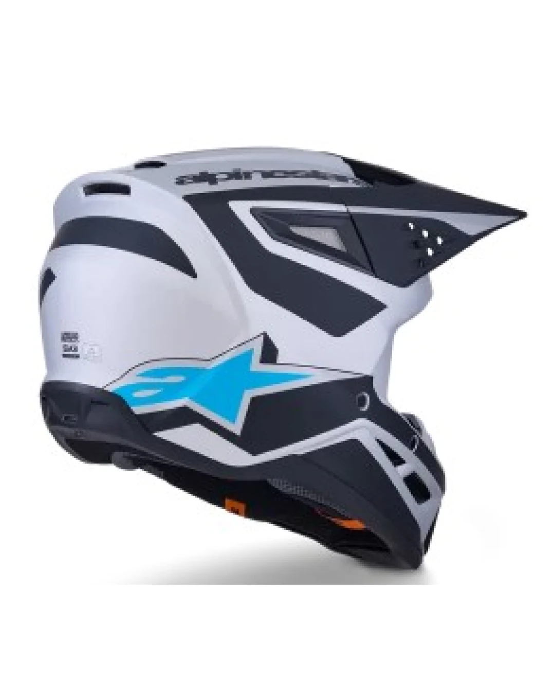 Мотокрос каска ALPINESTARS SM3 HEAT SILV/BL/BLK