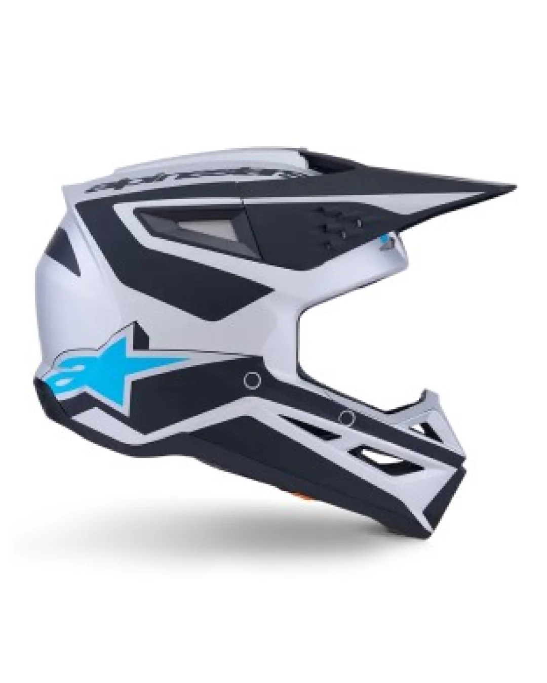 Мотокрос каска ALPINESTARS SM3 HEAT SILV/BL/BLK