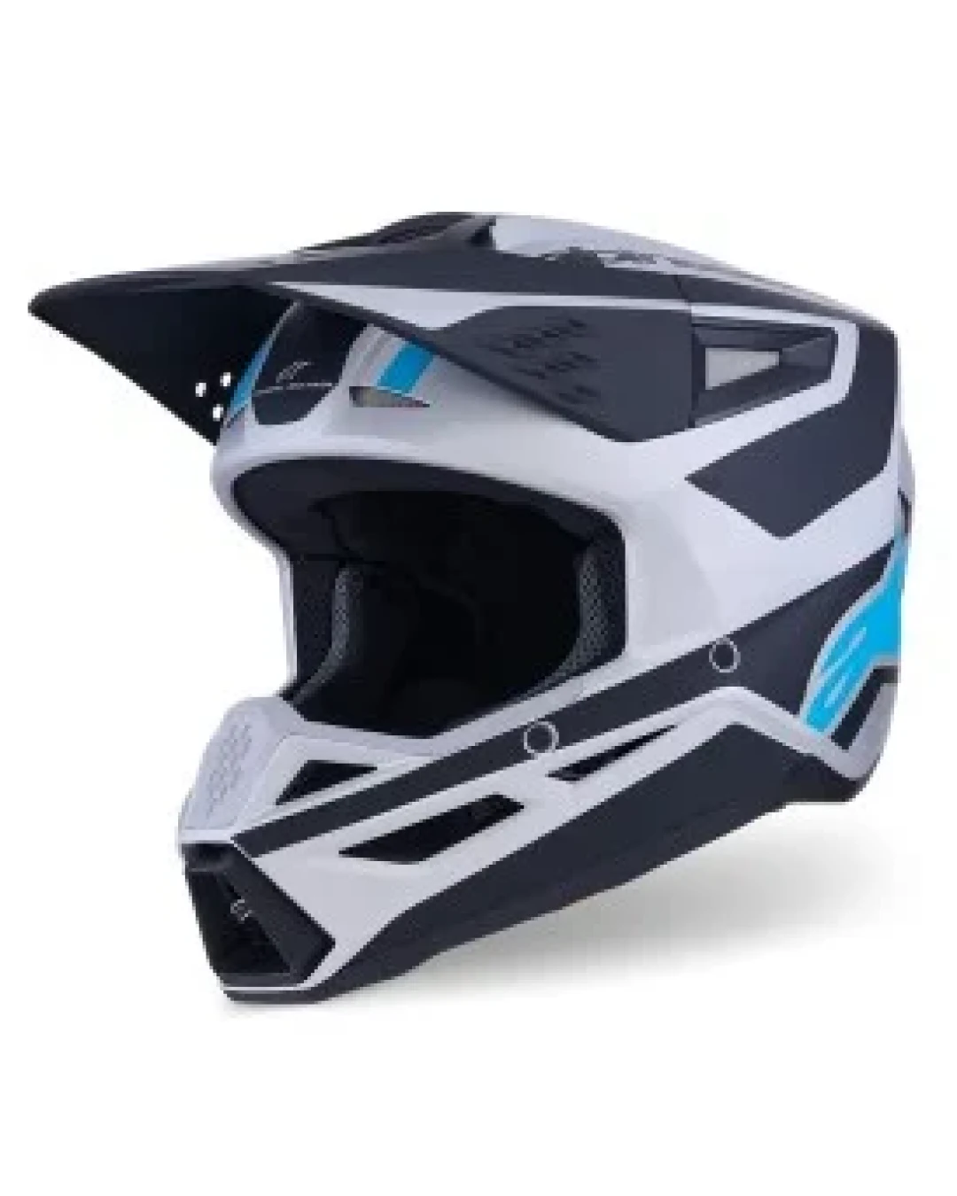 Мотокрос каска ALPINESTARS SM3 HEAT SILV/BL/BLK