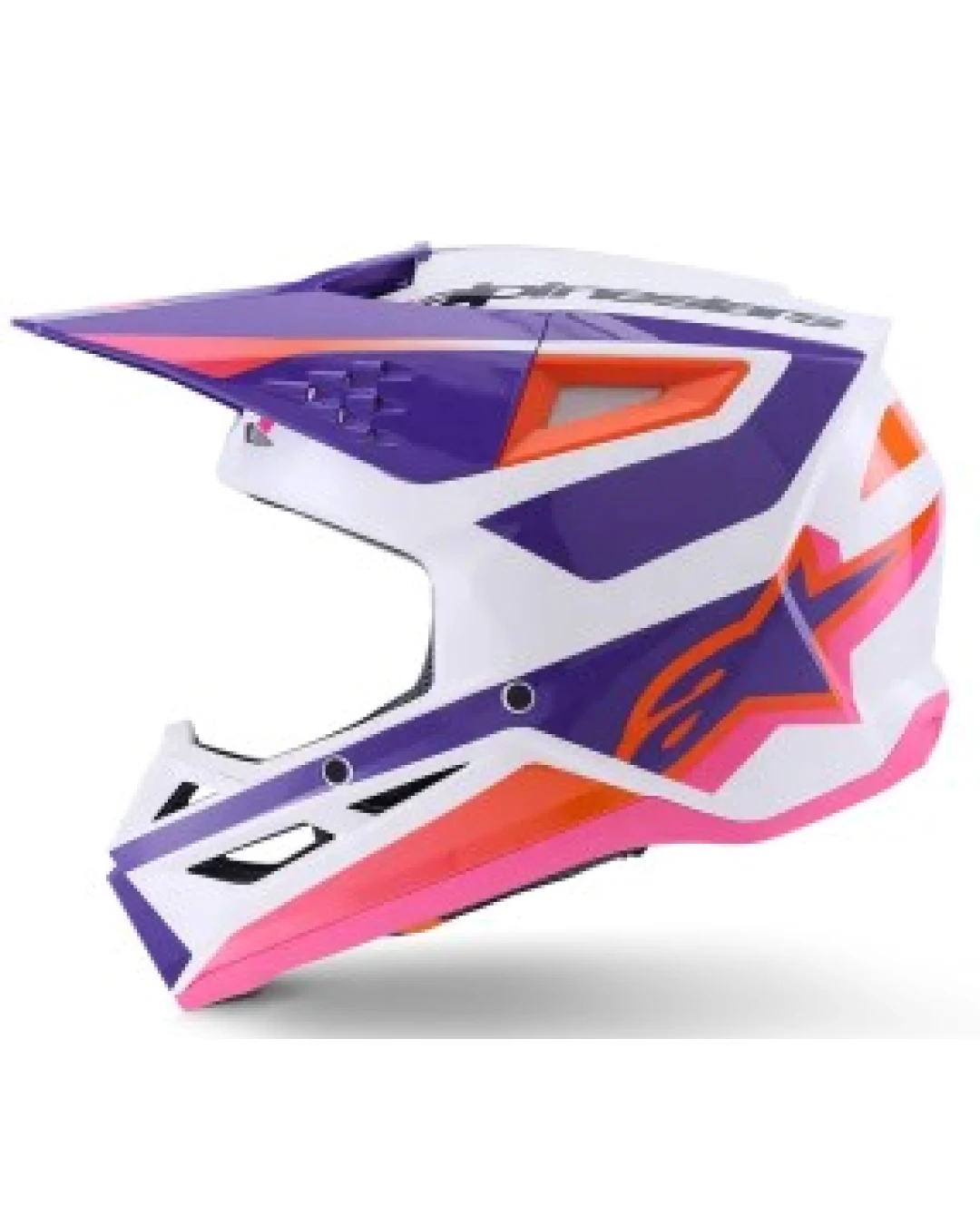 Мотокрос каска ALPINESTARS SM3 HEAT WHT/PU/PINK
