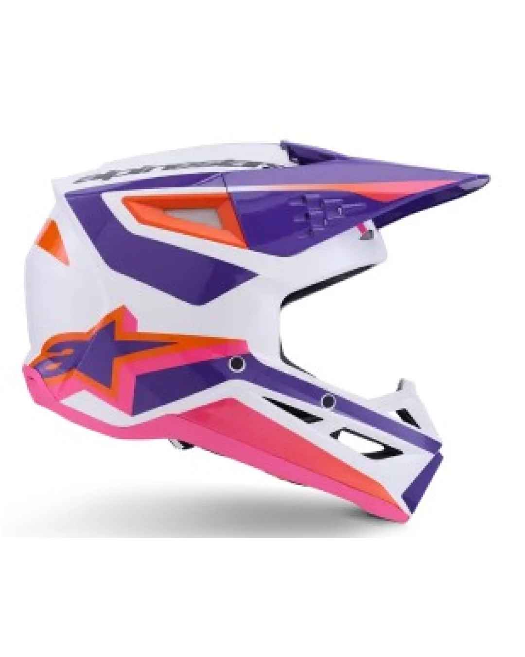 Мотокрос каска ALPINESTARS SM3 HEAT WHT/PU/PINK