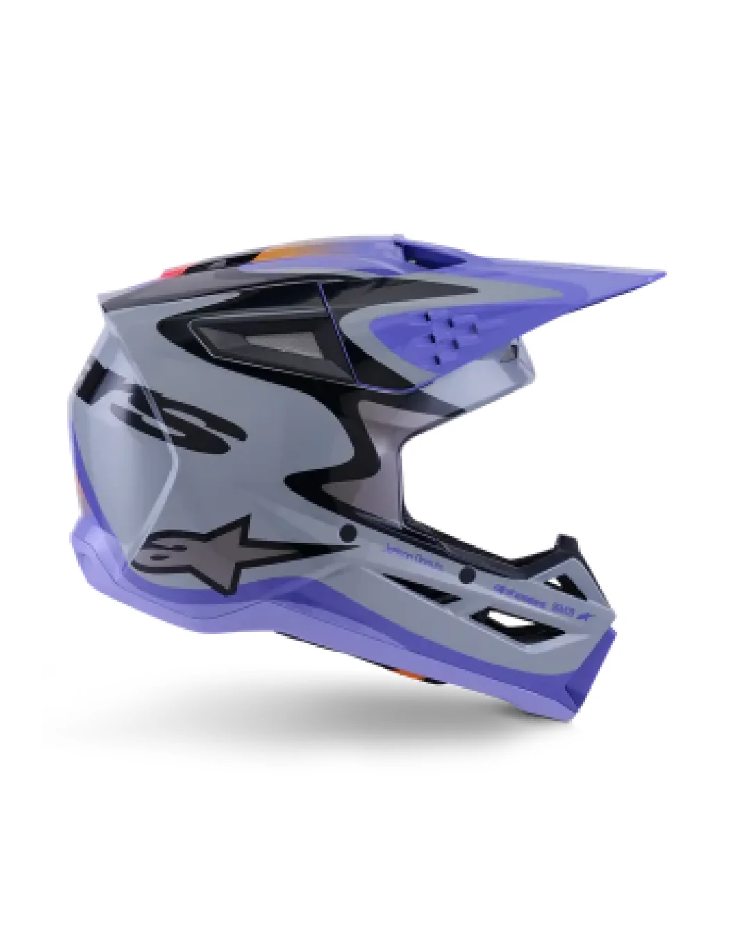 Мотокрос каска ALPINESTARS SM3 JETTSON GRAY/PUR/BLK