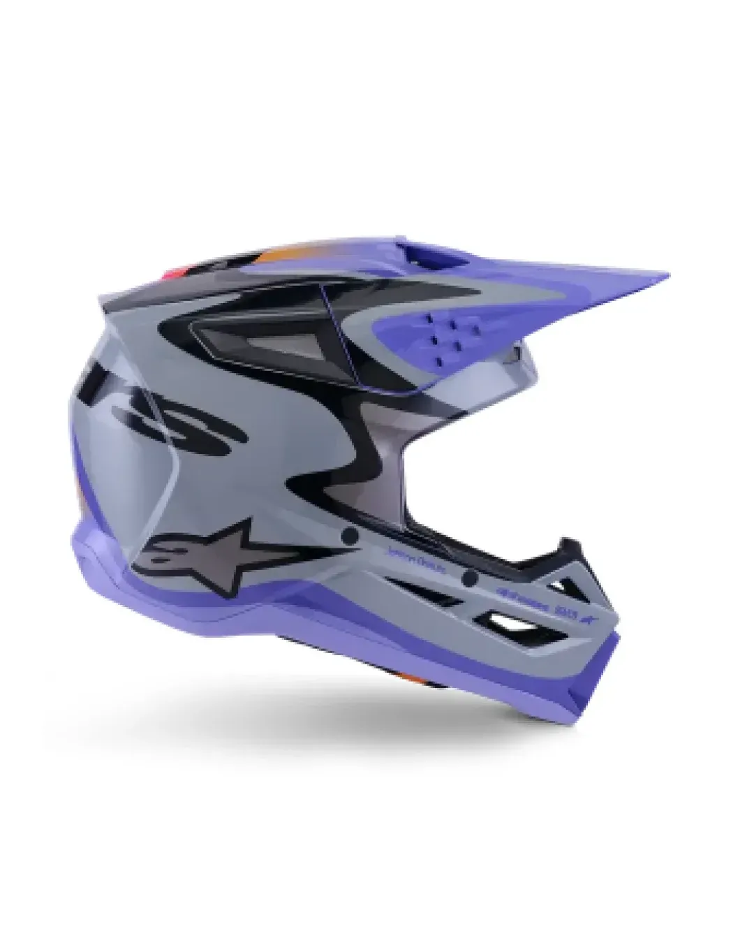Мотокрос каска ALPINESTARS SM3 JETTSON GRAY/PUR/BLK