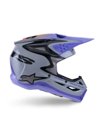 Мотокрос каска ALPINESTARS SM3 JETTSON GRAY/PUR/BLK