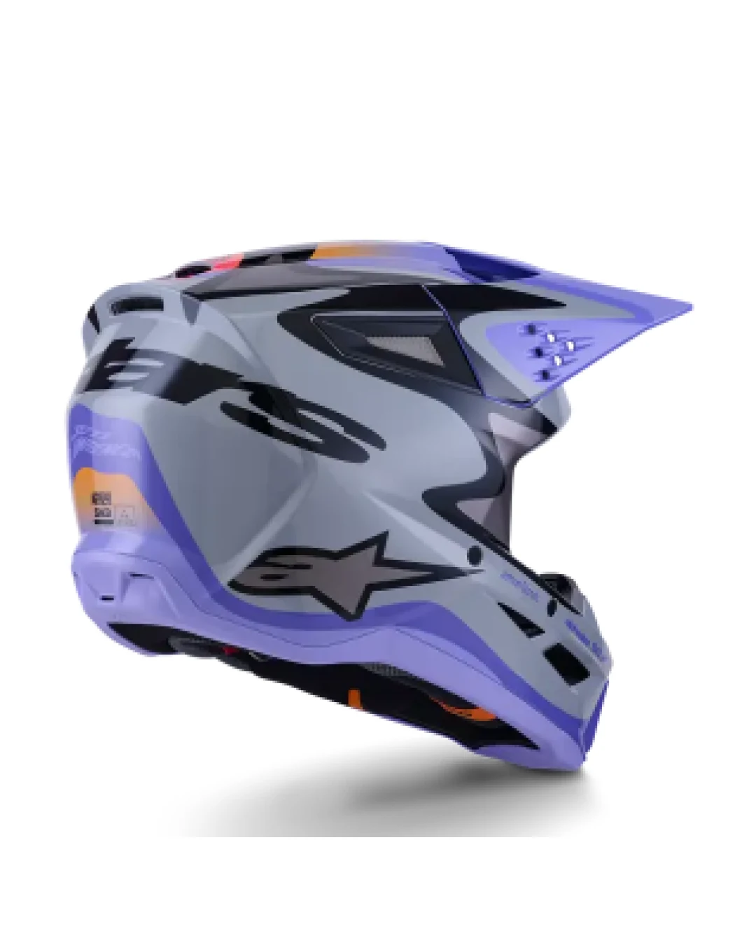 Мотокрос каска ALPINESTARS SM3 JETTSON GRAY/PUR/BLK