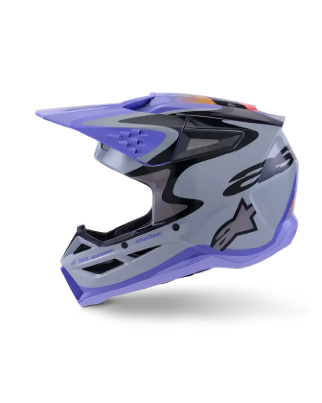 Мотокрос каска ALPINESTARS SM3 JETTSON GRAY/PUR/BLK