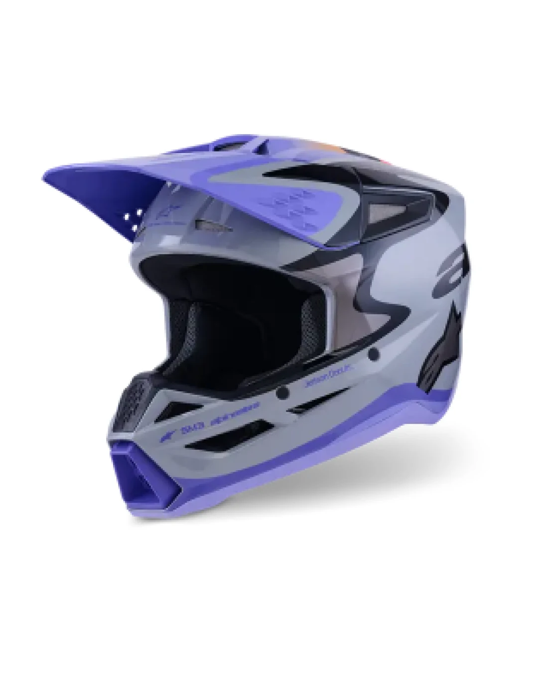Мотокрос каска ALPINESTARS SM3 JETTSON GRAY/PUR/BLK