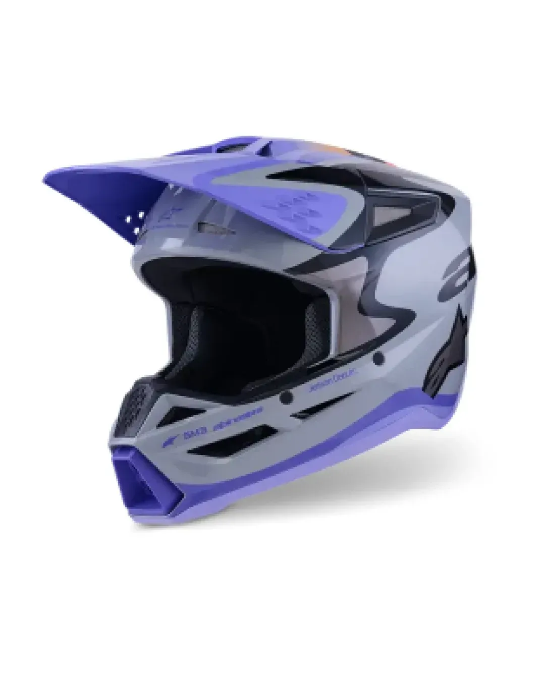 Мотокрос каска ALPINESTARS SM3 JETTSON GRAY/PUR/BLK