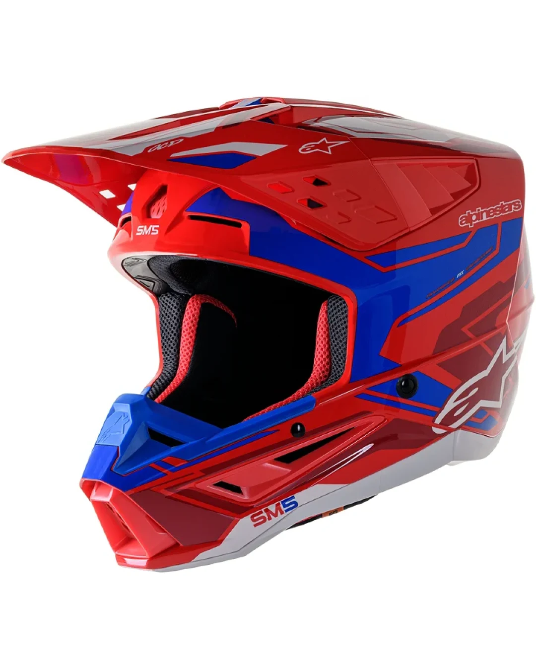 Мотокрос каска ALPINESTARS SM5 ACT 2 RED/BL
