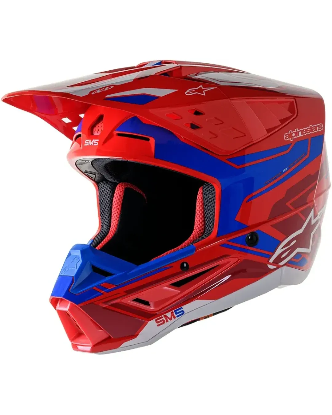 Мотокрос каска ALPINESTARS SM5 ACT 2 RED/BL