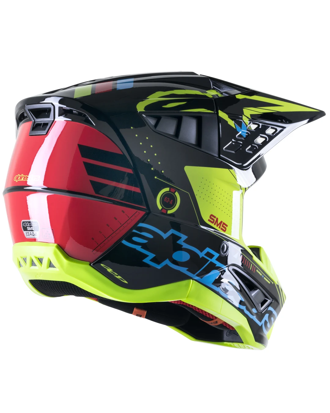 Мотокрос каска ALPINESTARS SM5 ACT BLACK/YELLOW GLOSS