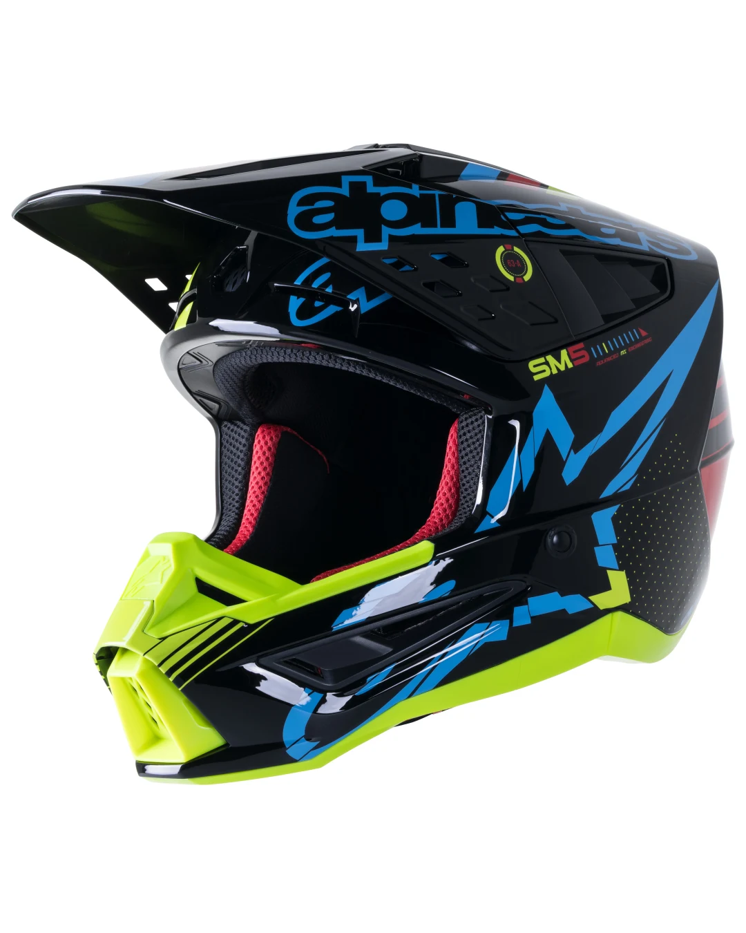 Мотокрос каска ALPINESTARS SM5 ACT BLACK/YELLOW GLOSS