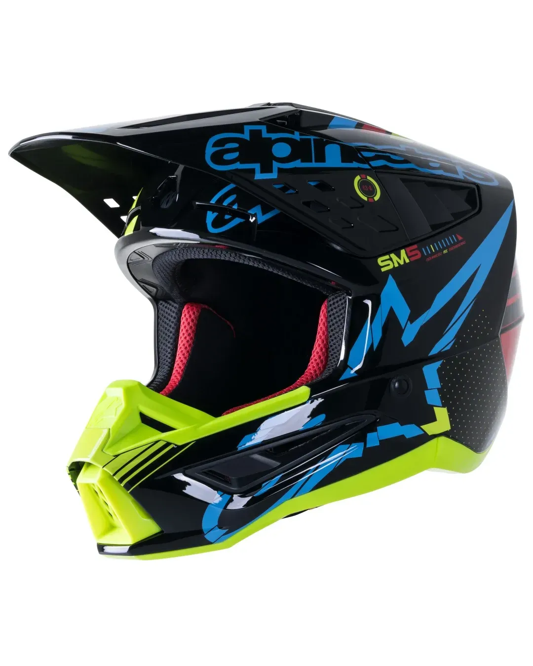 Мотокрос каска ALPINESTARS SM5 ACT BLACK/YELLOW GLOSS