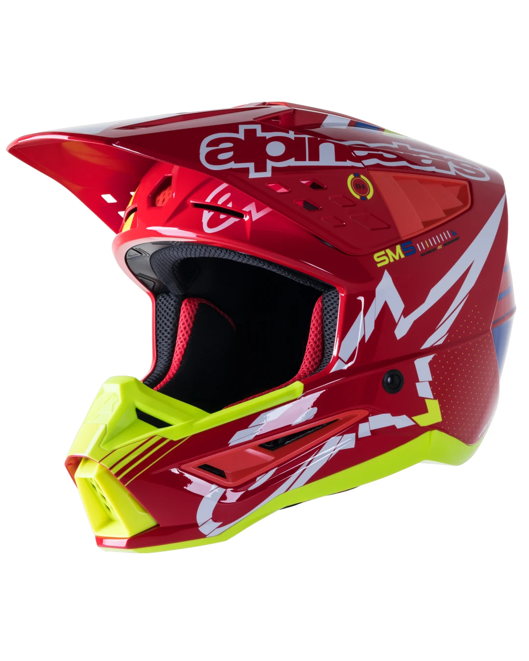 Мотокрос каска Alpinestars SM5 ACT RED\YELLOW