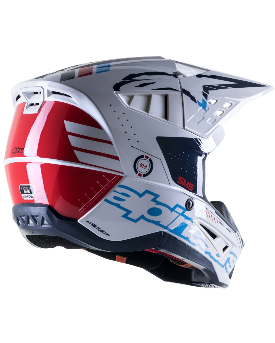 Мотокрос каска Alpinestars SM5 ACT WT/BL